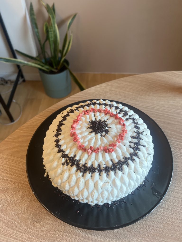 Entremet vanille framboise piment 🌶️
