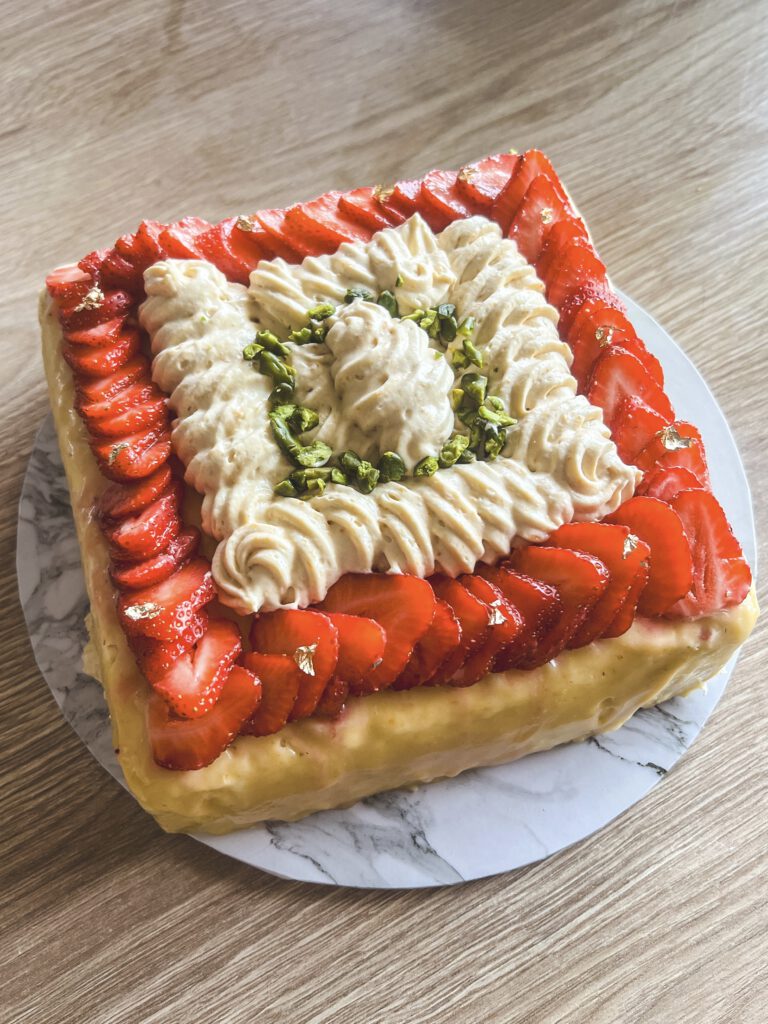 Entremet fraise abricot 🍓